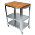 Thumbnail image #1 for John Boos Cucina Culinarté 30-Inch Island Work Table Cart with Removable Cherry Cutting Board Top