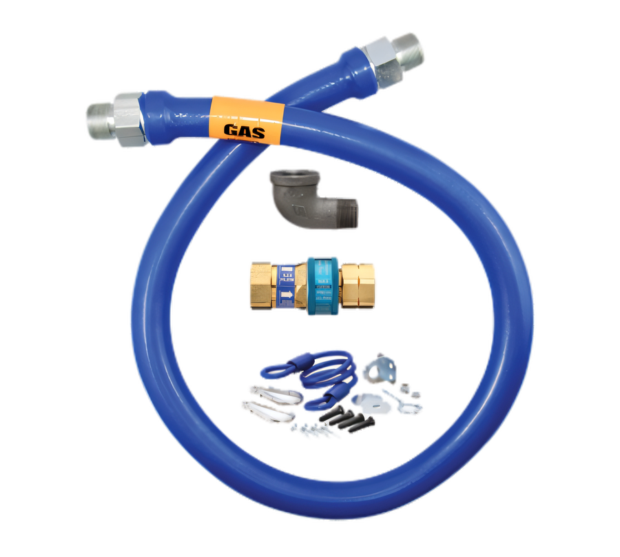Product image #1 for Dormont Blue Hose 1-1/4 Inch I.D. x 60 Inch Moveable Gas Connector with SnapFast Quick-Disconnect