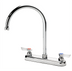 Thumbnail image #1 for Krowne Silver Series Deck-Mount Manual Faucet with 8-Inch Centers and 8-1/2-Inch Gooseneck Spout