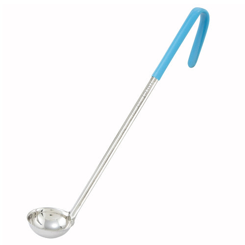 Product image #1 for Winco Aqua Color-Coded Stainless Steel Ladle, 0.5 Ounce, 12-Inch Handle, One-Piece