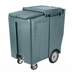 Thumbnail image #2 for Cambro SlidingLid Tall Mobile Ice Caddy, 200 lb. Capacity, Slate Blue