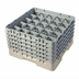 Thumbnail image #2 for Cambro Camrack® Full-Size Beige 25-Compartment Glass Rack with 5 Soft Gray Extenders