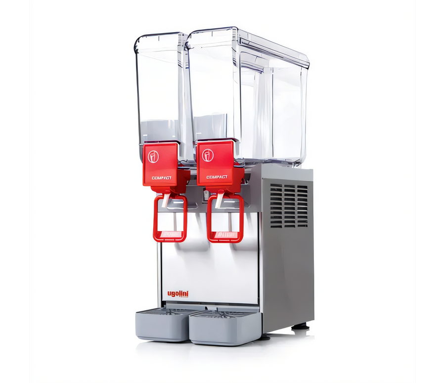 Product image #1 for Trento Ugolini Arctic Compact Electric Countertop Juice Dispenser with Magnetic Submerged Pump, 2 x 8-Liter Bowls, 115V