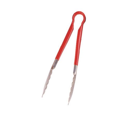 Product image #1 for Crestware 12-Inch Stainless Steel Meat Tongs with Red Cool Grip Handle