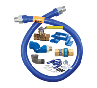 Dormont Blue Hose 1/2-Inch ID x 36-Inch Single Swivel MAX Moveable Gas Connector Kit with Safety-Set