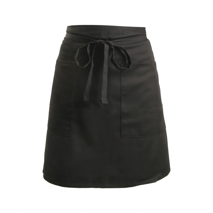 Product image #1 for Mercer Culinary Genesis Short Bistro Apron, 29 x 19 Inches, 2 Pockets, Black