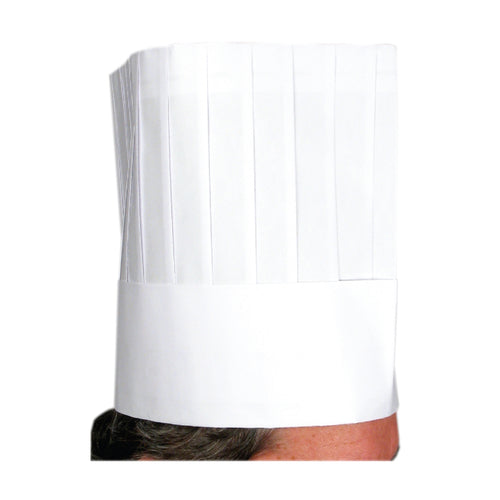 Product image #1 for Winco Signature Chef 9-Inch Disposable Pleated Paper Chef Hat, 10-Pack Bag