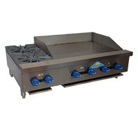 Comstock-Castle 42-Inch Countertop Gas Char-Broiler/Griddle Combination with 30-Inch Griddle and 12-Inch Broiler