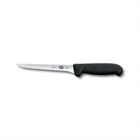Victorinox Fibrox 6-Inch Straight Narrow Stiff Boning Knife with Black Handle