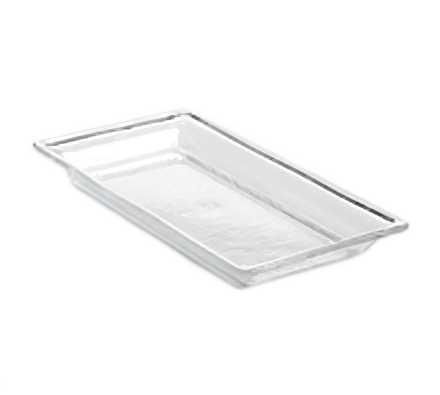 Product image #1 for American Metalcraft Rain Collection Clear Rectangular Styrene Rain Tray, 152 oz., 21 x 13 x 2 Inches