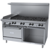 Thumbnail image #1 for Garland G Starfire Pro 60-Inch Gas Restaurant Range with 8 Open Burners, 12-Inch Griddle, Standard Oven, and Storage Base