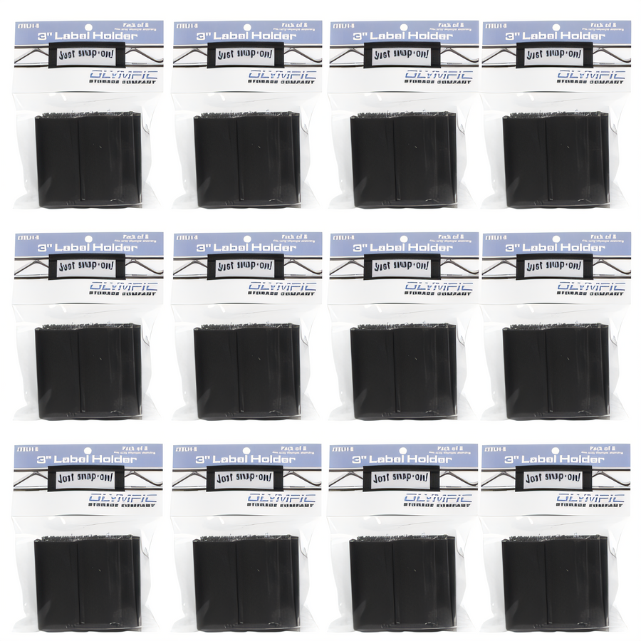 Product image #1 for Olympic Snap-On Black Point-of-Sale Shelf Label Holder, 3 x 1-1/4 Inch, for Olympic Shelving