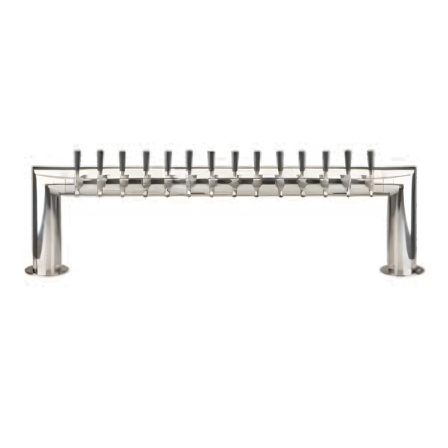 Product image #1 for Pass-Thru Countertop Glycol-Cooled Draft Beer Tower with 14 Stainless Steel Faucets