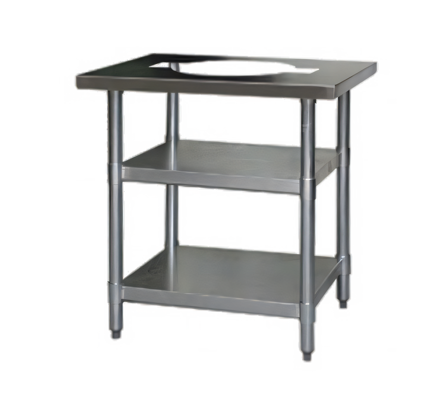 Product image #1 for Eagle Group 24 x 32 Inch Rice Cooker Equipment Stand with Cutout, Stainless Steel, 2 Adjustable Undershelves