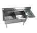 Thumbnail image #1 for Elite 2-Compartment 16-Gauge 304 Stainless Steel Sink with Right Drainboard