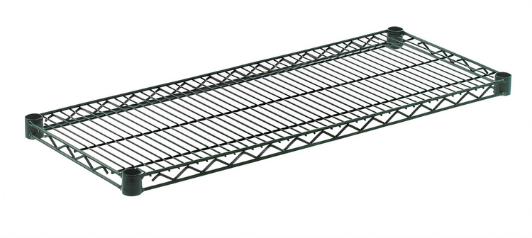Product image #1 for Olympic 14" x 36" Chromate Wire Shelf with Green-Guard Epoxy Finish