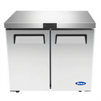Thumbnail image #1 for Atosa 36-5/16 Inch Two-Section Undercounter Reach-In Refrigerator