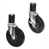 Thumbnail image #1 for Advance Tabco 5-Inch Swivel Rubber Stem Casters, Set of 4 with 2 Brakes
