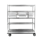 Thumbnail image #1 for Metro Super Erecta SS4NC Tray and Tote Slide System for 21-Inch Shelves, Nickel-Chrome Wire