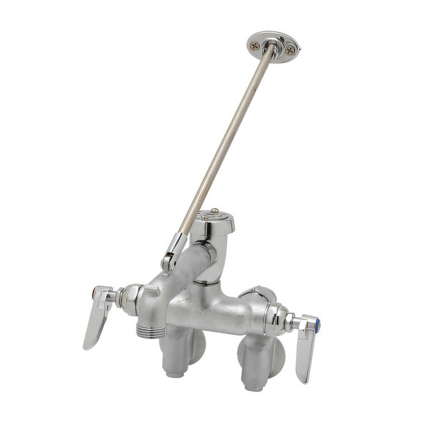 Product image #1 for T&S Brass Adjustable-Center Wall-Mount Service Sink Faucet with Vacuum Breaker Nozzle and Pail Hook