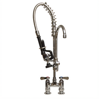 BK Resources OptiFlow Mini 4-Inch Center Deck Mount Pre-Rinse Faucet Assembly