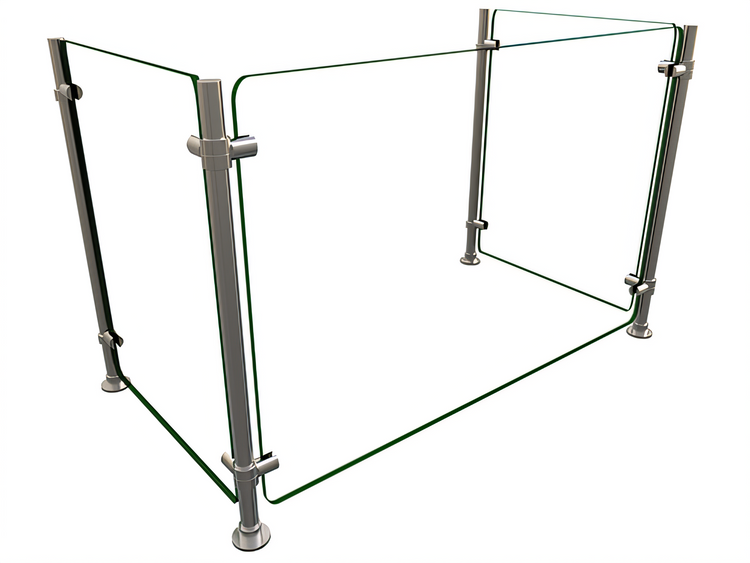 Product image #1 for Hatco Flav-R-Shield Single-Sided Full-Service Pass-Over Sneeze Guard, 1 Bay, 36W x 18D x 25H