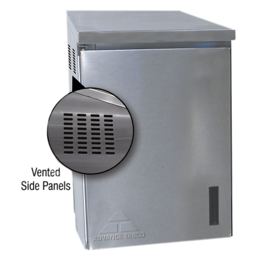 Product image #1 for Advance Tabco Stainless Steel Wall-Mount Chemical Storage Cabinet, 24 Inch W x 15 Inch D, Left-Hinged Door and Fixed Shelf