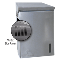 Advance Tabco Stainless Steel Wall-Mount Chemical Storage Cabinet, 24 Inch W x 15 Inch D, Left-Hinged Door and Fixed Shelf