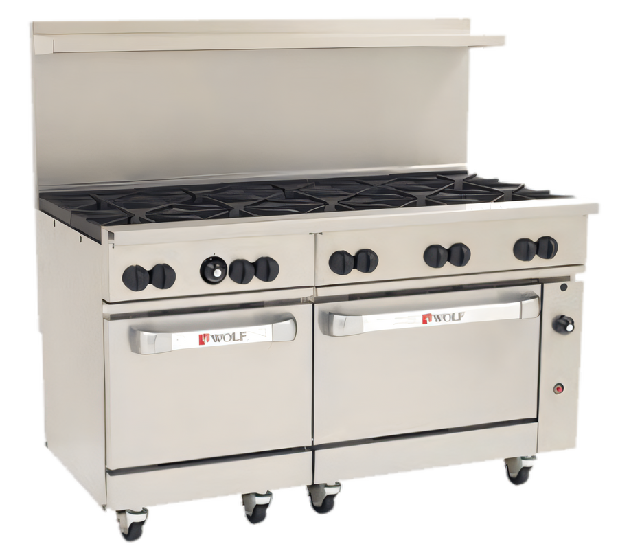 Product image #1 for Wolf Challenger XL 60 Inch Gas Restaurant Range with 10 Open Burners and 2 Standard Ovens