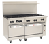 Thumbnail image #1 for Wolf Challenger XL 60 Inch Gas Restaurant Range with 10 Open Burners and 2 Standard Ovens