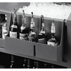 Thumbnail image #2 for Cambro BAR54SR131 5-Bottle Hang-On Speed Rail with Built-In Partitions, Dark Brown Plastic, 19-1/2"L