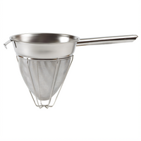 Winco 10-Inch Reinforced Extra-Fine Mesh Stainless Steel Bouillon/Chinois Strainer with Hollow Handle