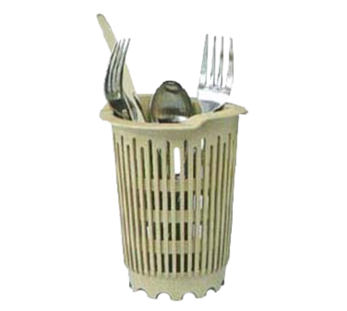 Product image #1 for Traex Beige Plastic Flatware Cylinder, 4-1/2 Inch Diameter x 5-5/8 Inch High