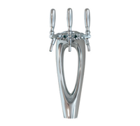 Mystique Countertop Glycol-Cooled 3-Faucet Draft Beer Tower, Polished Chrome Finish