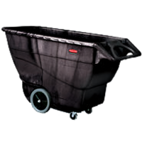 Rubbermaid Commercial Structural Foam Tilt Truck Trash Cart, 1 Cubic Yard, 2100 lb Capacity, Black