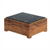 Thumbnail image #1 for Cal-Mil Mid-Century 1-Burner Square Glass Top Commercial Induction Cooktop, Walnut Finish
