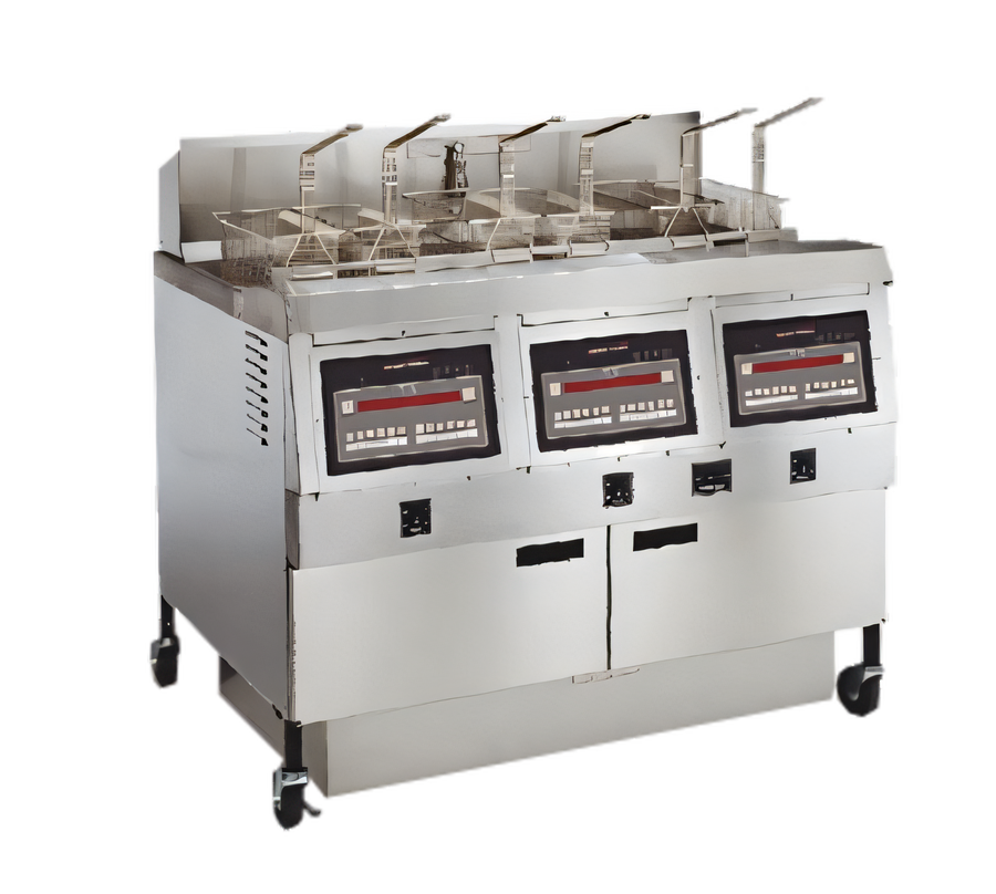 Product image #1 for Henny Penny OFG-323.0 Three-Well Gas Open Fryer with Built-In Filter System