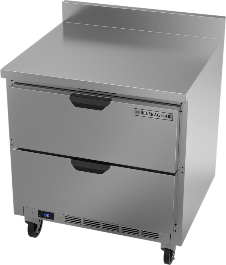 Product image #1 for Beverage-Air 32-Inch One-Section Worktop Freezer with 2 Drawers, 7.2 Cu. Ft.