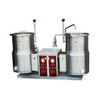 Thumbnail image #1 for Crown EC-10TW-2 Twin 10 Gallon Electric Countertop Tilting Kettle