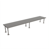 BK Resources 120-Inch Wide x 24-Inch Deep Single Table-Mount Bullnose Stainless Steel Overshelf