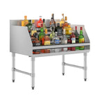 Thumbnail image #1 for Koolmore KM-LD-2336 Liquor Display Rack, 45 standard 750 mL bottle capacity, freestanding, 5-tier stepped shelves, 36"W x 23"D x 33.5"H, integrated