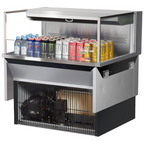 Thumbnail image #1 for Turbo Air TOM-36L-UF-S-1SI-N Drop-In Low-Profile Horizontal Open Refrigerated Display Case, 4.6 Cu. Ft., Deck-Only, Self-Contained, Stainless Steel