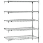 Thumbnail image #1 for Metro Super Erecta SA-2436C-63-A5 Super Adjustable Wire Add-On Shelving Unit, 36"W x 24"D x 63"H, 800 lb. capacity per shelf, 2000 lb. capacity per