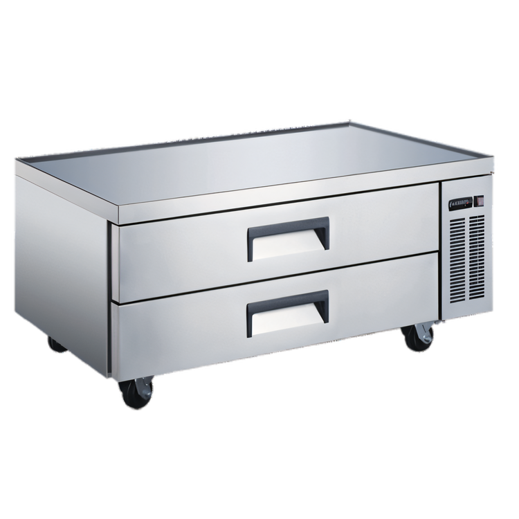 Product image #1 for Refrigerated Chef Base / Equipment Stand with 2 Drawers, 52 Inch W, 34 Cu. Ft., Self-Contained Side-Mount Refrigeration