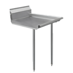 Thumbnail image #1 for Klinger's Trading CDT48R 48-Inch Straight Clean Dishtable, Left-to-Right, 16-Gauge 304 Stainless Steel Top, 9-Inch Backsplash