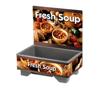Vollrath Cayenne 1220 Full-Size Rethermalizing Soup Merchandiser, Base Only, with Country Kitchen Graphics and Flush-Mount Menu Board