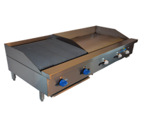 Comstock-Castle 60-Inch Countertop Gas Char-Broiler/Griddle Combination with 36-Inch Griddle and 24-Inch Lava Broiler