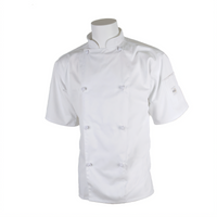 Mercer Culinary Genesis Unisex Short Sleeve Chef Jacket, White, 5X-Large