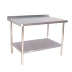 Thumbnail image #1 for Klinger's Trading 16GA-ABST2484 84-Inch x 24-Inch Stainless Steel Work Table with 16-Gauge Top, 2-Inch Rear Up-Turn and Undershelf