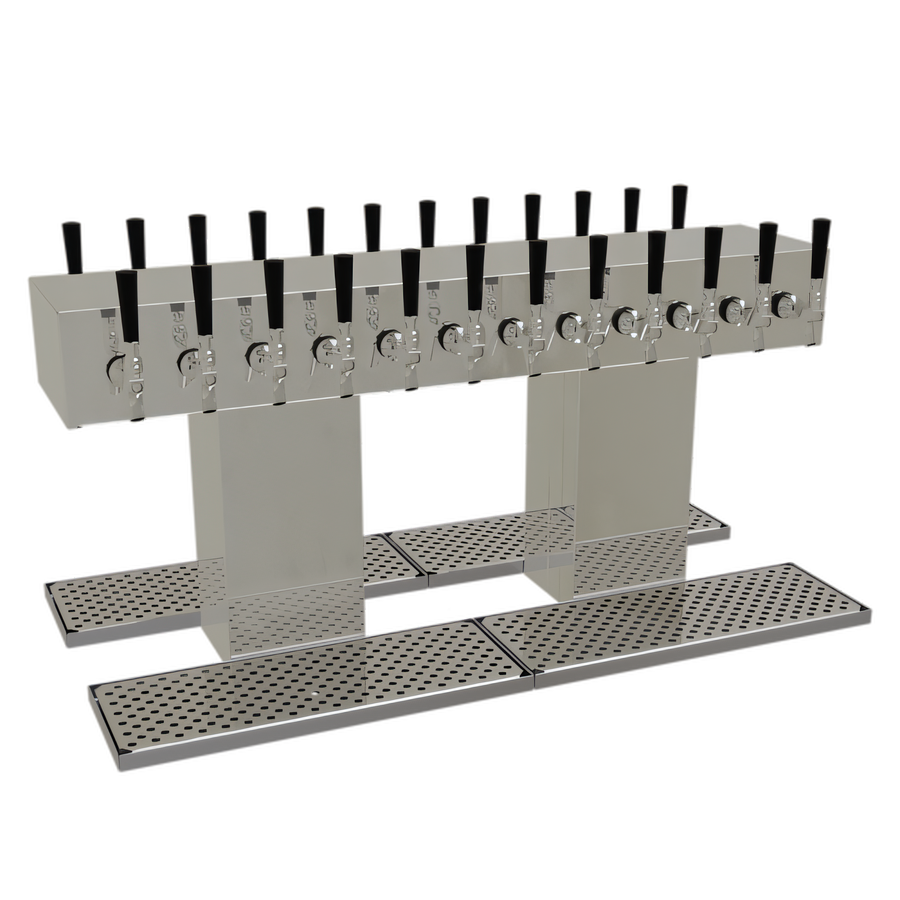 Product image #1 for Glastender Double-Sided 24-Faucet Glycol-Cooled Countertop Draft Dispensing Tower